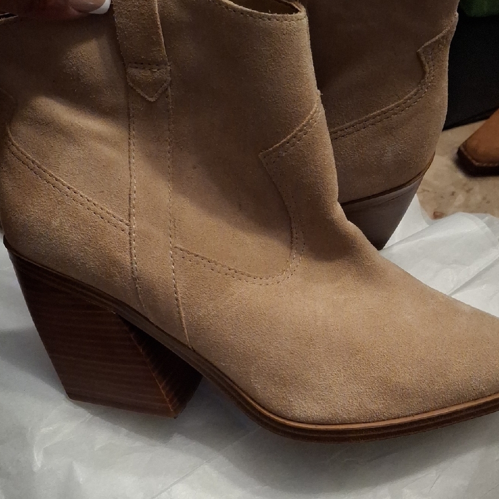 Vince Camuto Suede Ankle Boots - Tan